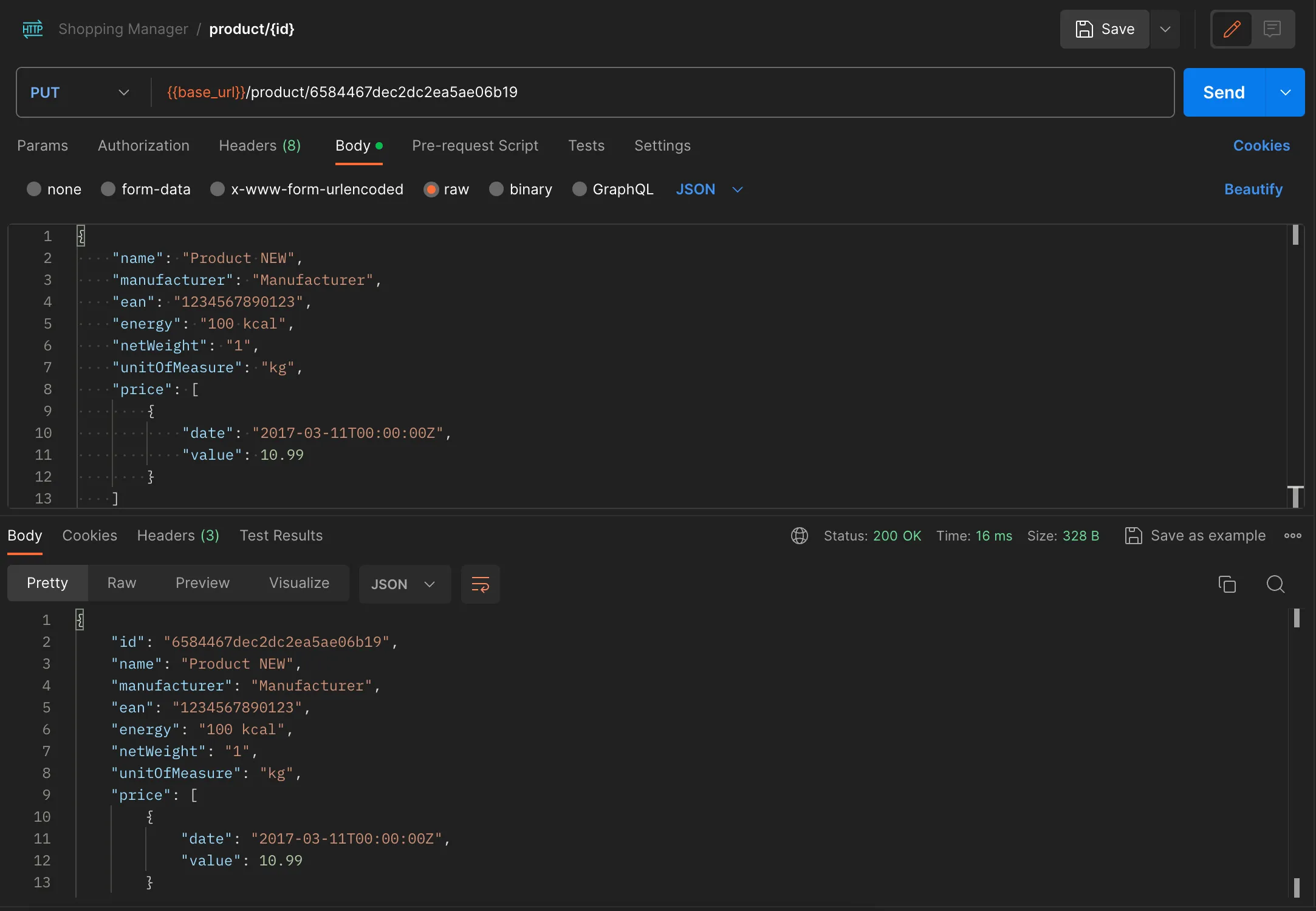 Postman - PUT method - HTTP
