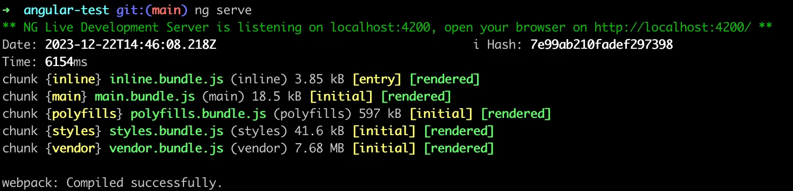 Angular CLI - server run