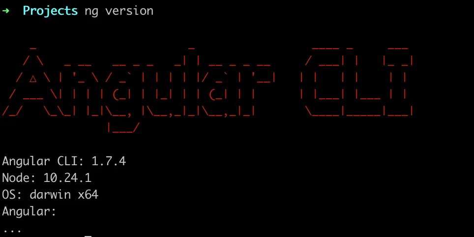 Angular CLI - version