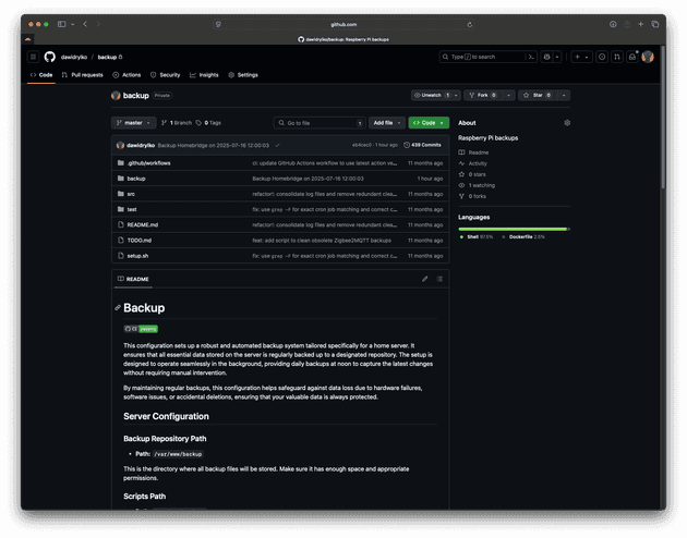 Smart Home backup